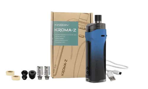 E-CIGARETTE POD INNOKIN KROMA-Z CONTENU KIT COMPLET E-CIGARETTE POD INNOKIN KROMA-Z CONTENU KIT COMPLET